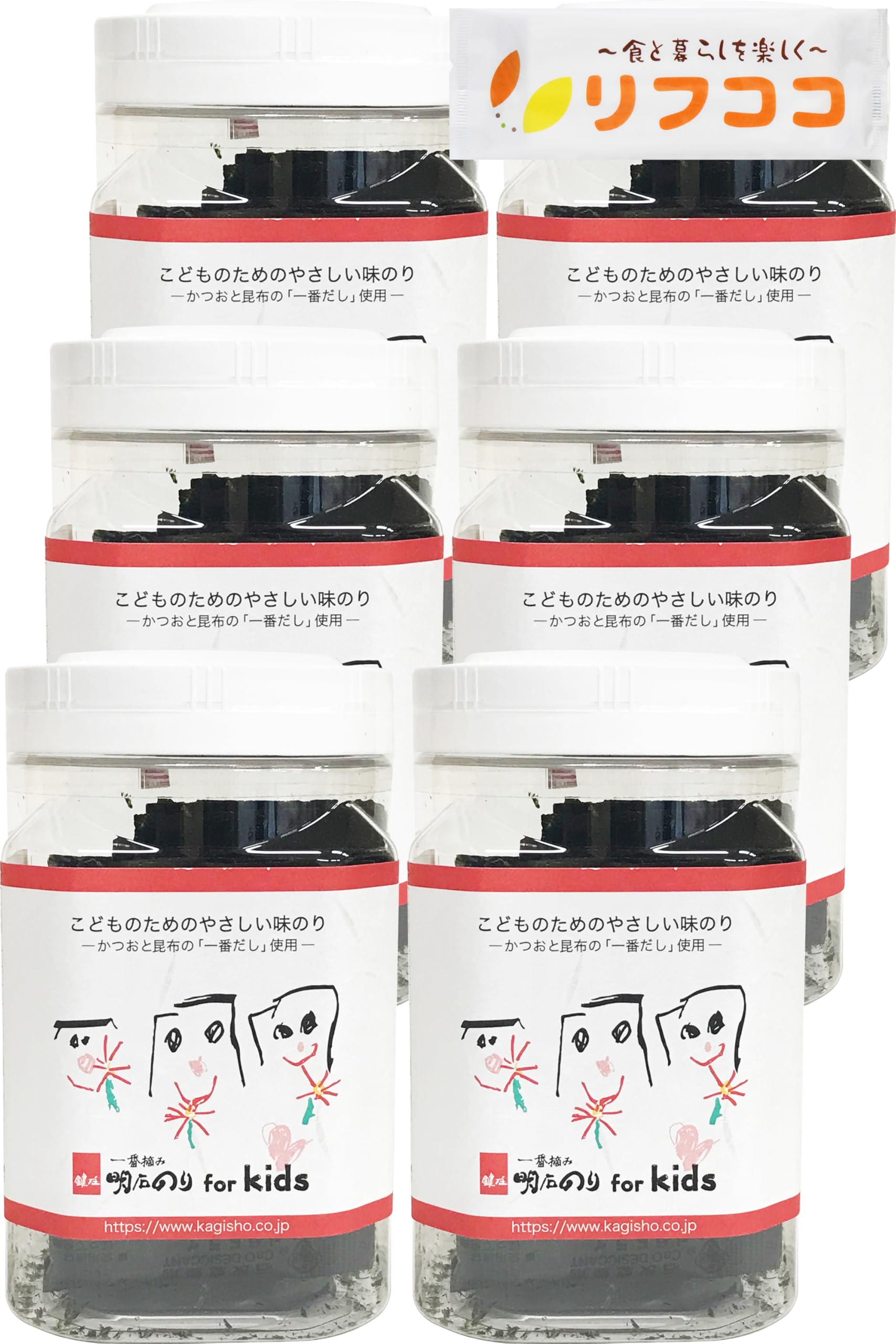 Amazon.co.jp: 鍵庄 一番摘み 明石のり For kids 板海苔（8切48枚入
